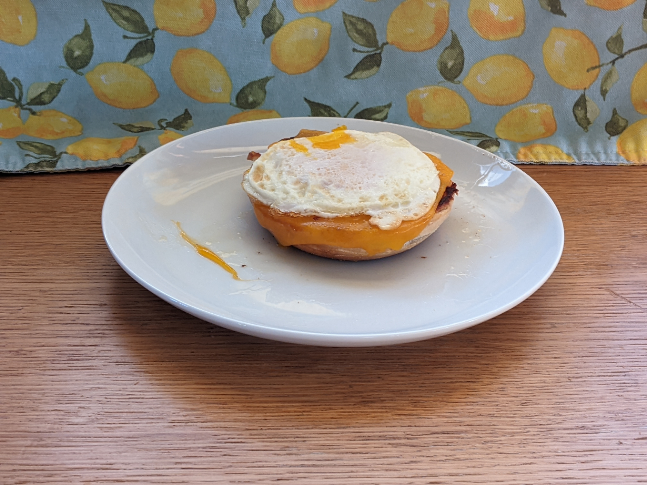 Egg and Cheese on a Plain Bagel